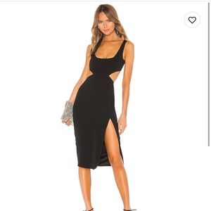 Lovers+Friends midi black dress